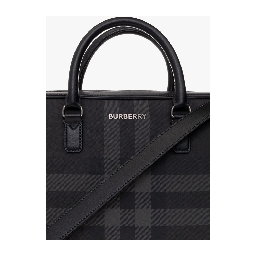 Burberry Laptoptas en koffer Black Heren