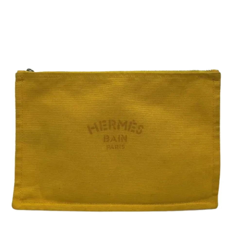 Hermès Vintage Pre-owned Fabric pouches Yellow Dames