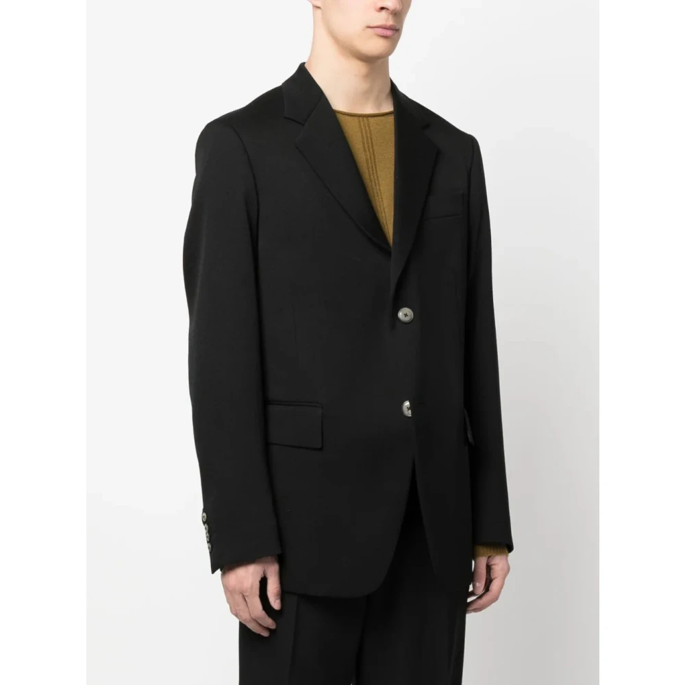 Lanvin Klassieke Zwarte Wollen Blazer Black Heren