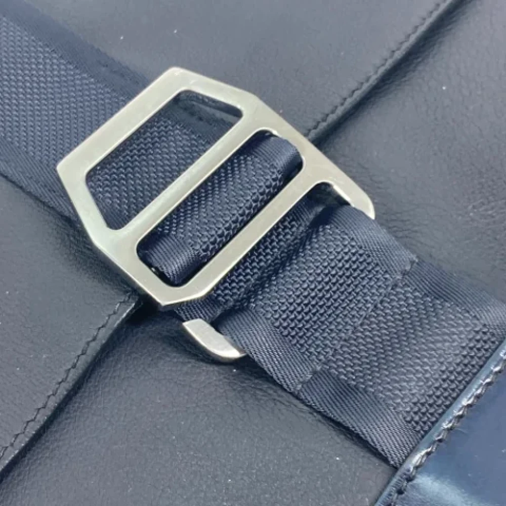 Hermès Vintage Pre-owned Leather clutches Blue Dames
