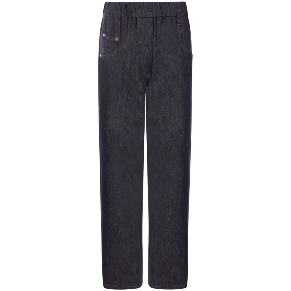 BRUNELLO CUCINELLI Klassieke Denim Broek voor Dagelijks Gebruik Blue Dames
