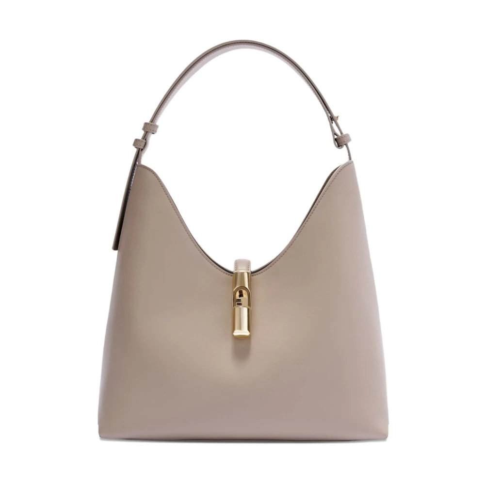 Furla Women's Gray Shoulder Bags, One Size, Goccia M Hobo Bag