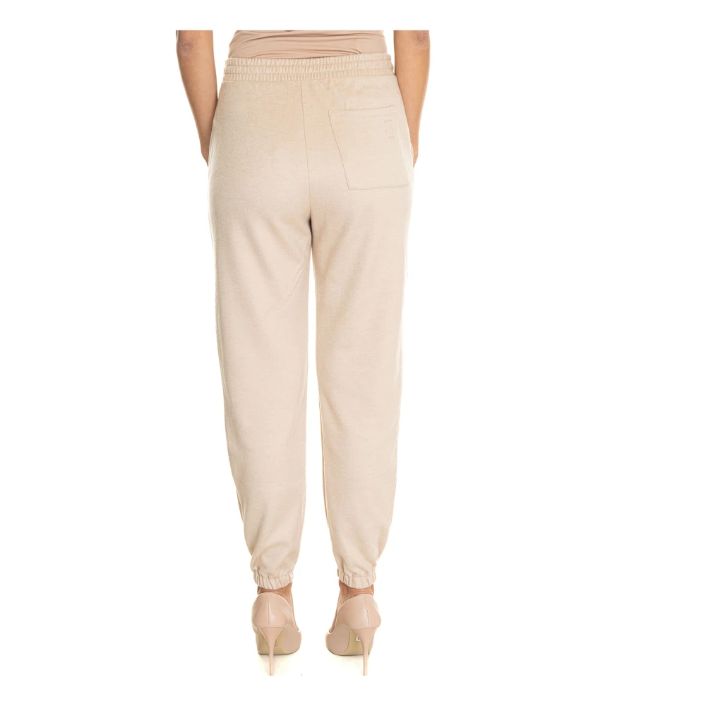 Max Mara Weekend Overalls broek met trekkoord in de taille Beige Dames