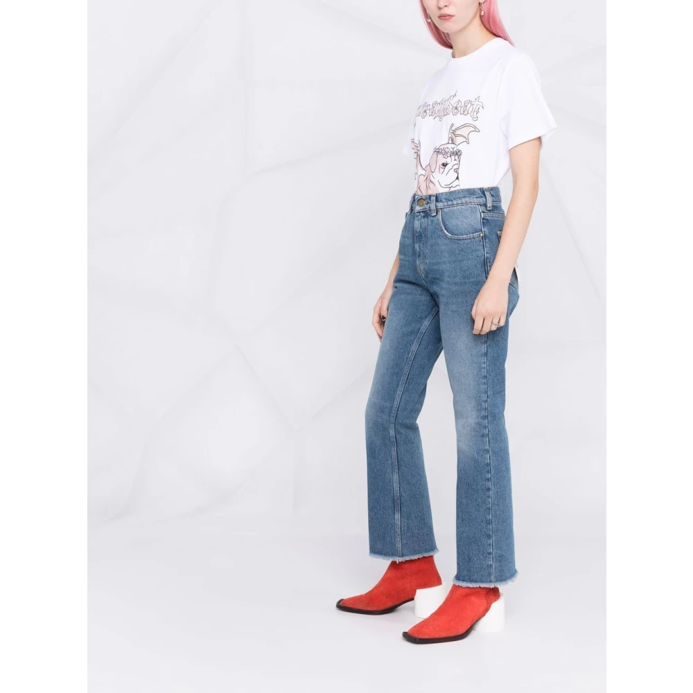 Golden Goose Blauwe Cropped Jeans voor Vrouwen Blue Dames