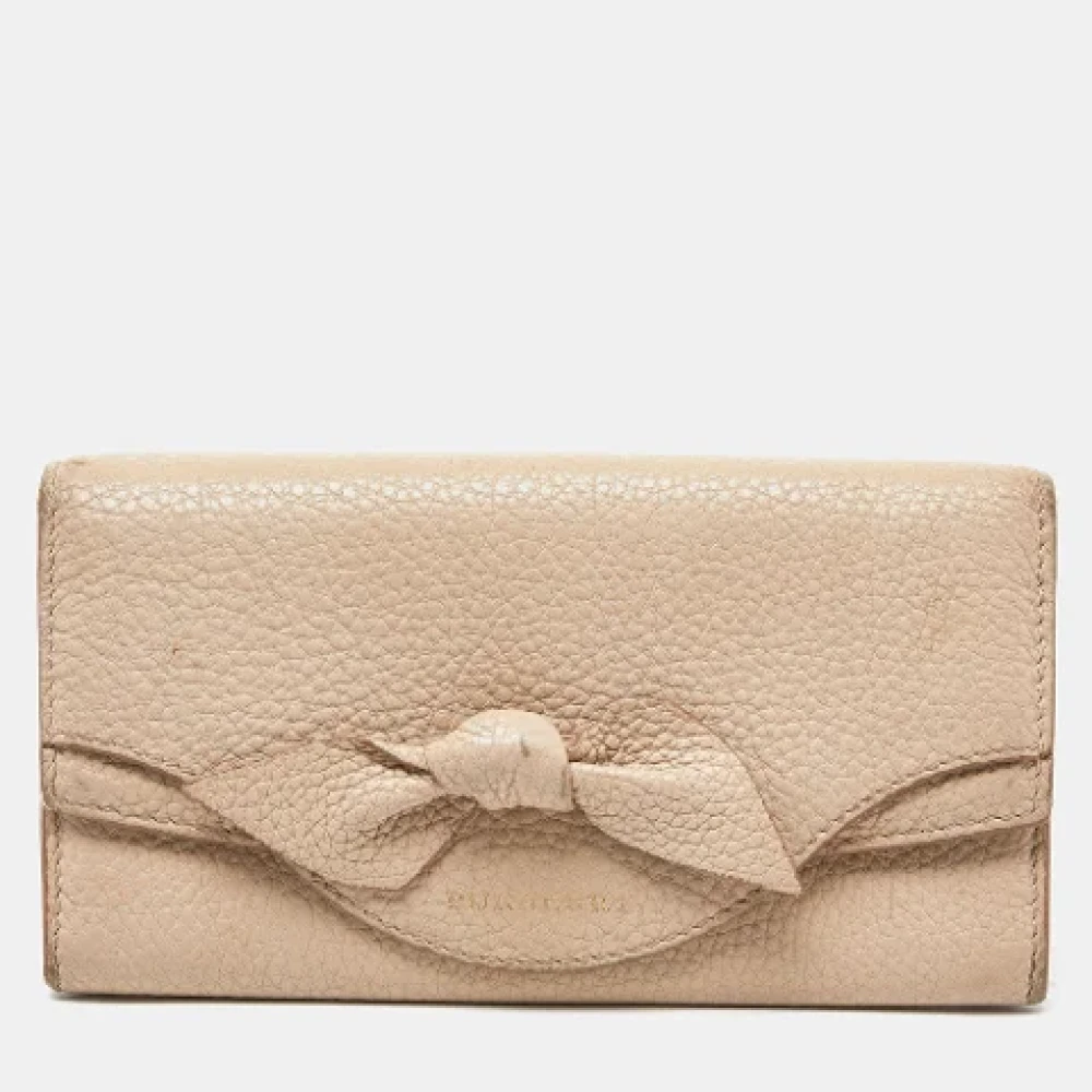 Burberry Vintage Pre-owned Leather wallets Beige Dames