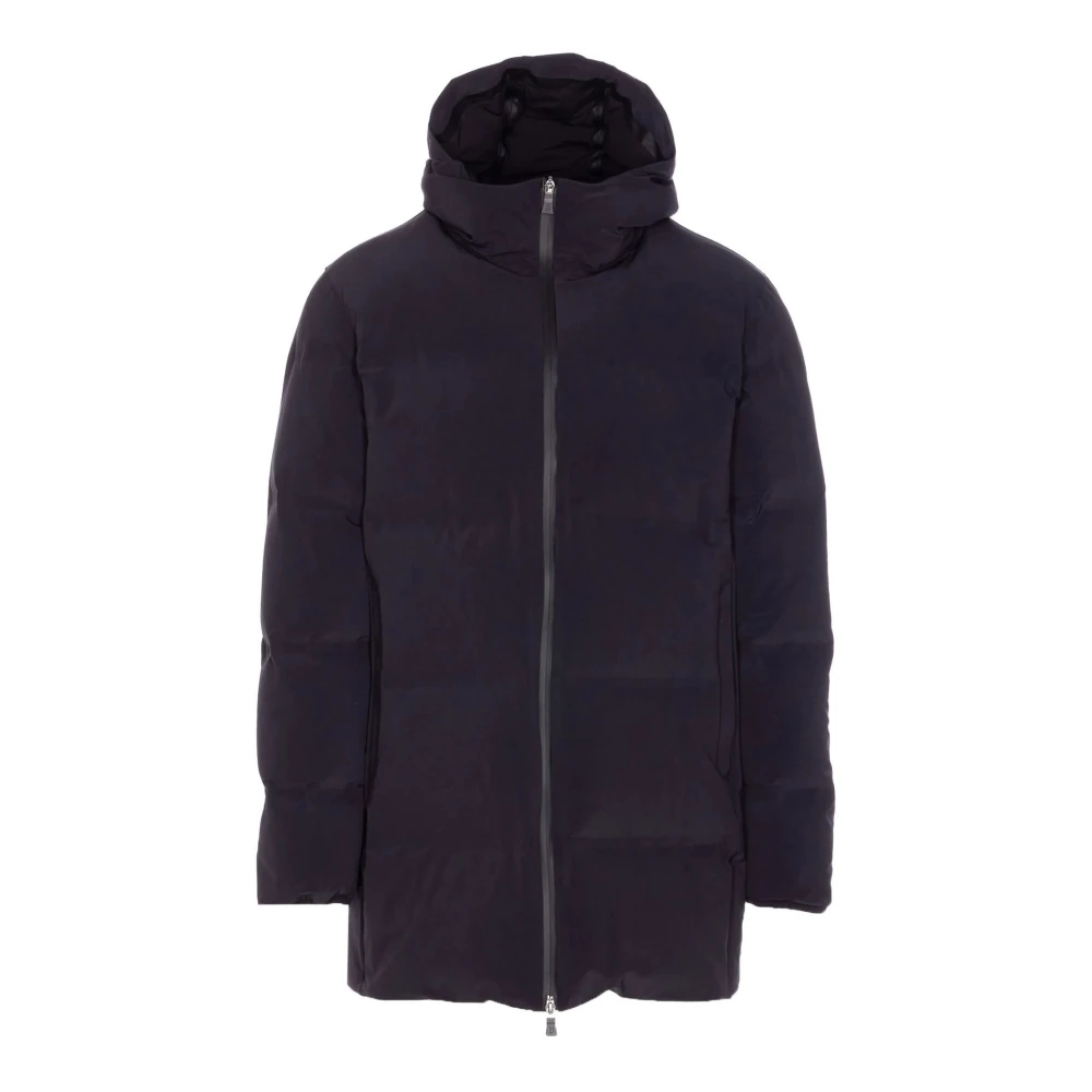 Herno Black Hooded Padded Coat - Male - Parkas - 3XL - Coats