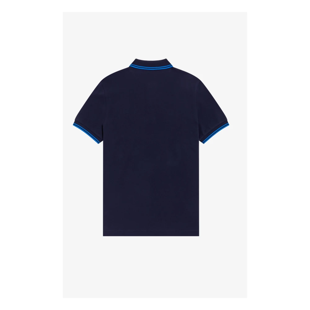 Fred Perry Slim Fit Twin Tipped Polo Blue Heren