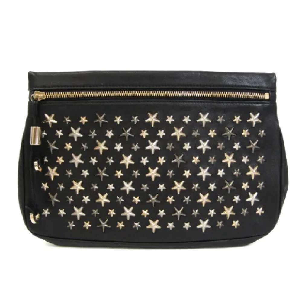 Jimmy Choo Pre-owned Leather clutches Black Dames