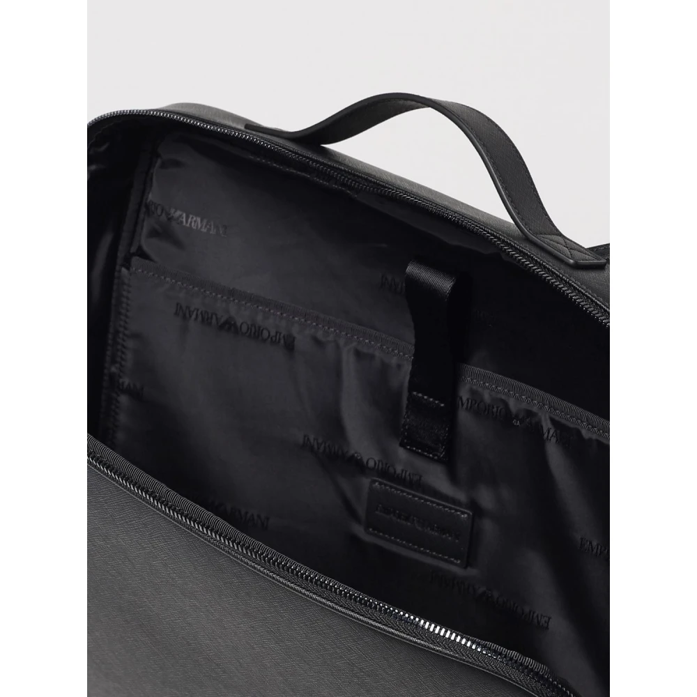 Emporio Armani Zwarte tassen voor stijlvolle uitstraling Black Heren