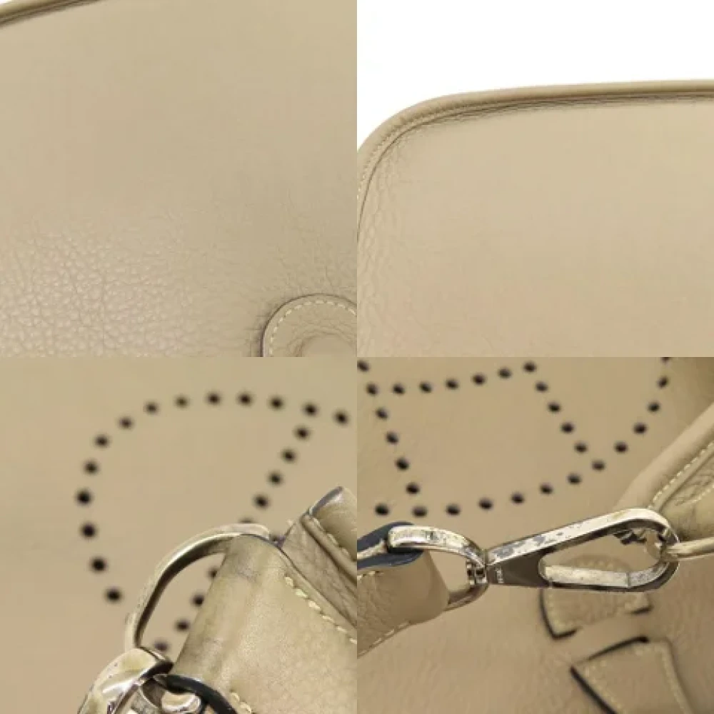 Hermès Vintage Pre-owned Leather shoulder-bags Beige Dames