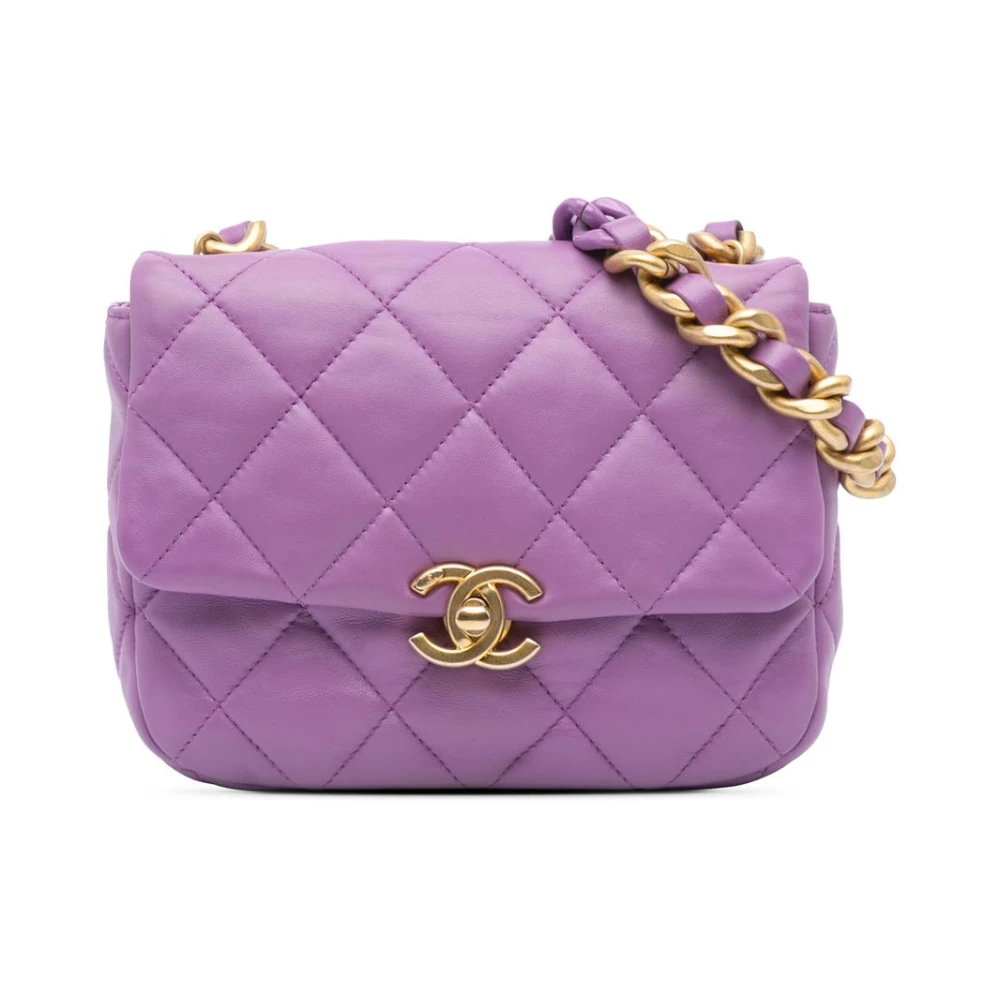 Chanel Vintage Women's Purple Pre-Owned Chanel 19 Mini Flap Bag
