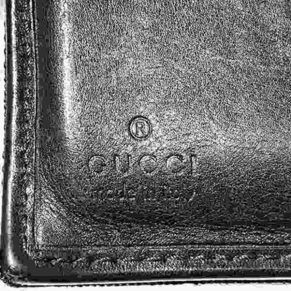 Gucci Vintage Pre-owned Leather wallets Black Heren