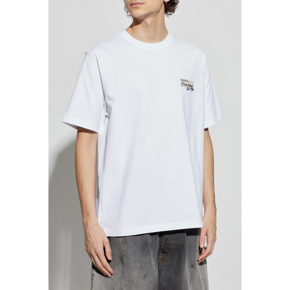 Iceberg T-shirt met patches en print White Heren