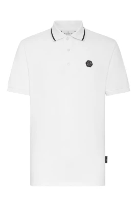 Slim Fit Polo Shirt SS Paisley Strass