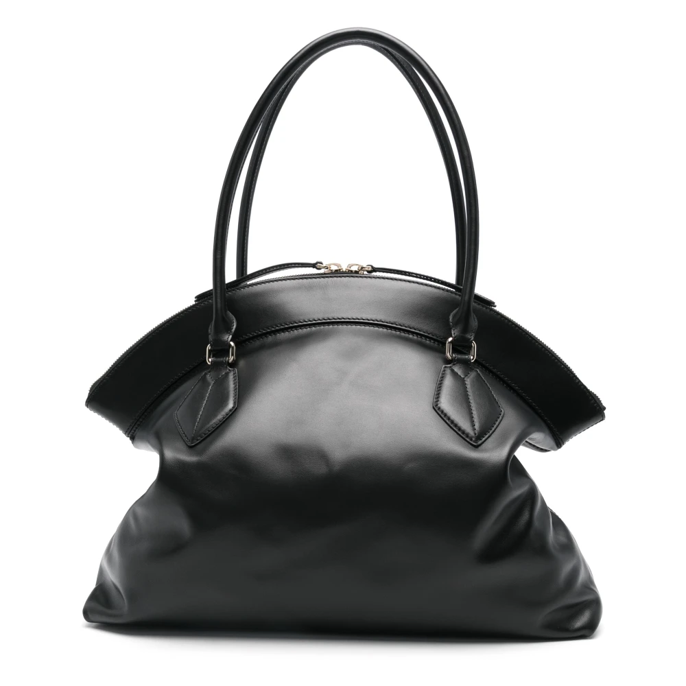 Furla Zwarte Leren Tote Tas Black Dames