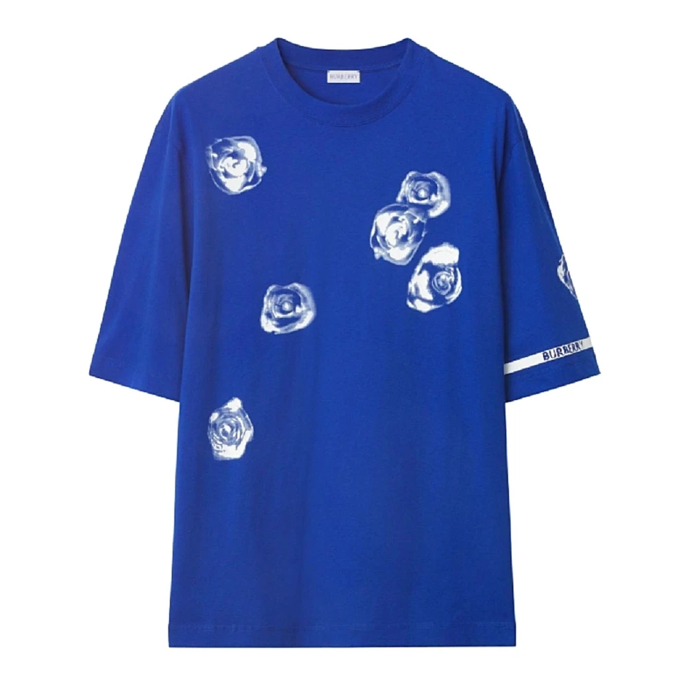 Burberry Men's Blue T-Shirt - T-Shirts - L - Tops