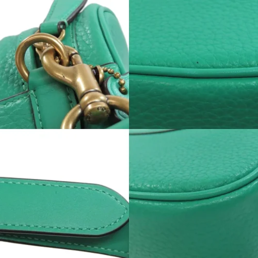 Coach Pre-owned Leather shoulder-bags Green Dames
