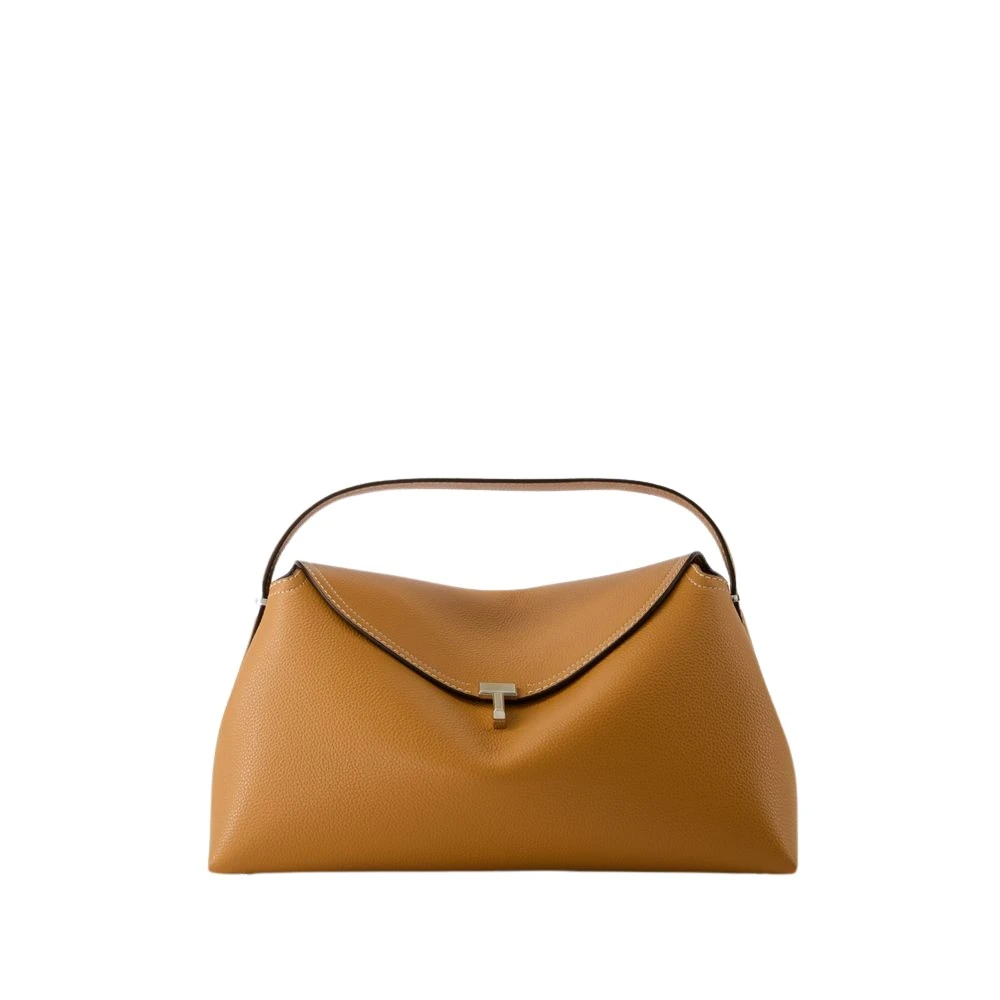 Totême Women's Brown Handbags, One Size, Tan Leather Top Handle Bag