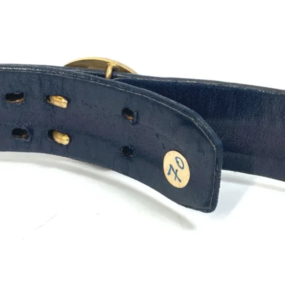 Chanel Vintage Pre-owned Leather belts Blue Dames