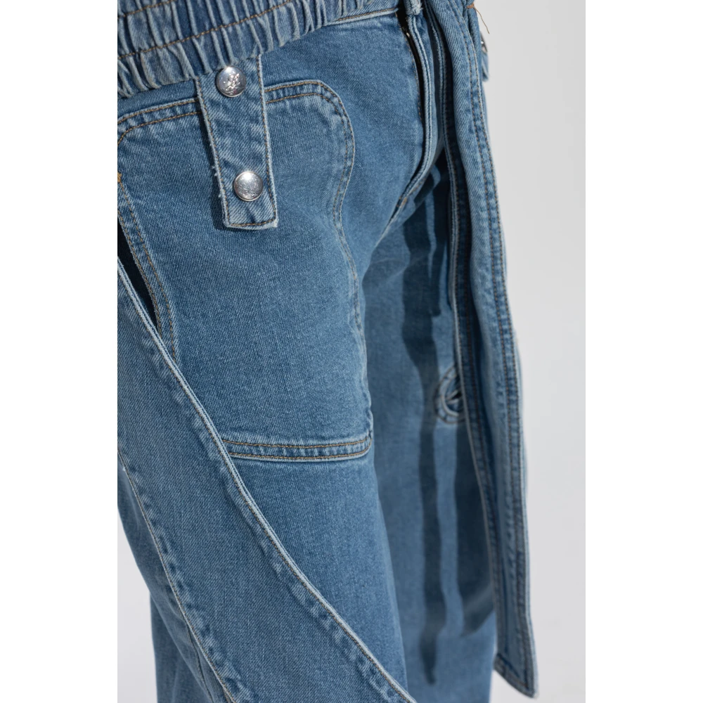 Blumarine Jeans met inzetstukken Blue Dames