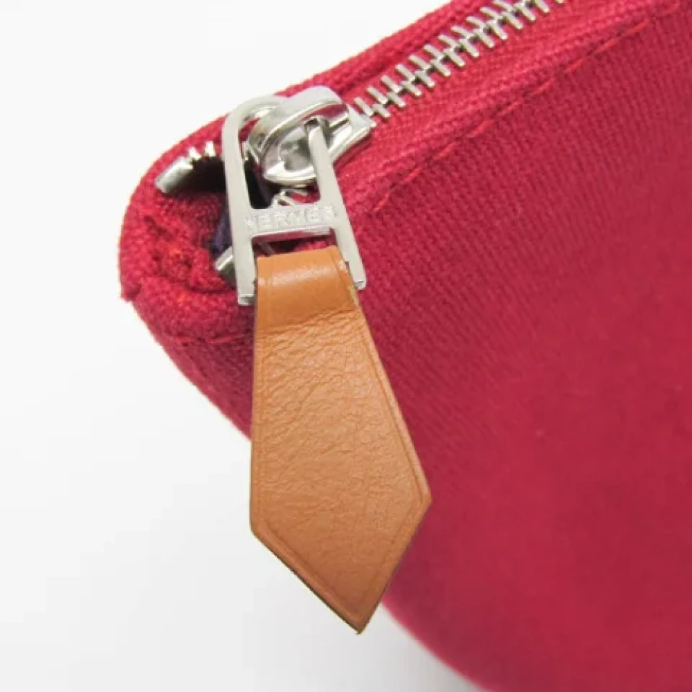 Hermès Vintage Pre-owned Cotton pouches Red Dames