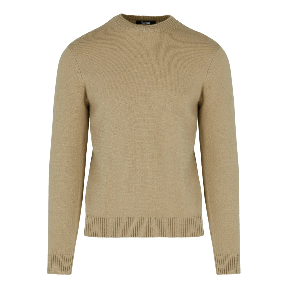 Bomboogie Hombre Beige - Suéter De Cuello Redondo De Lana Merino - Knitwear - M