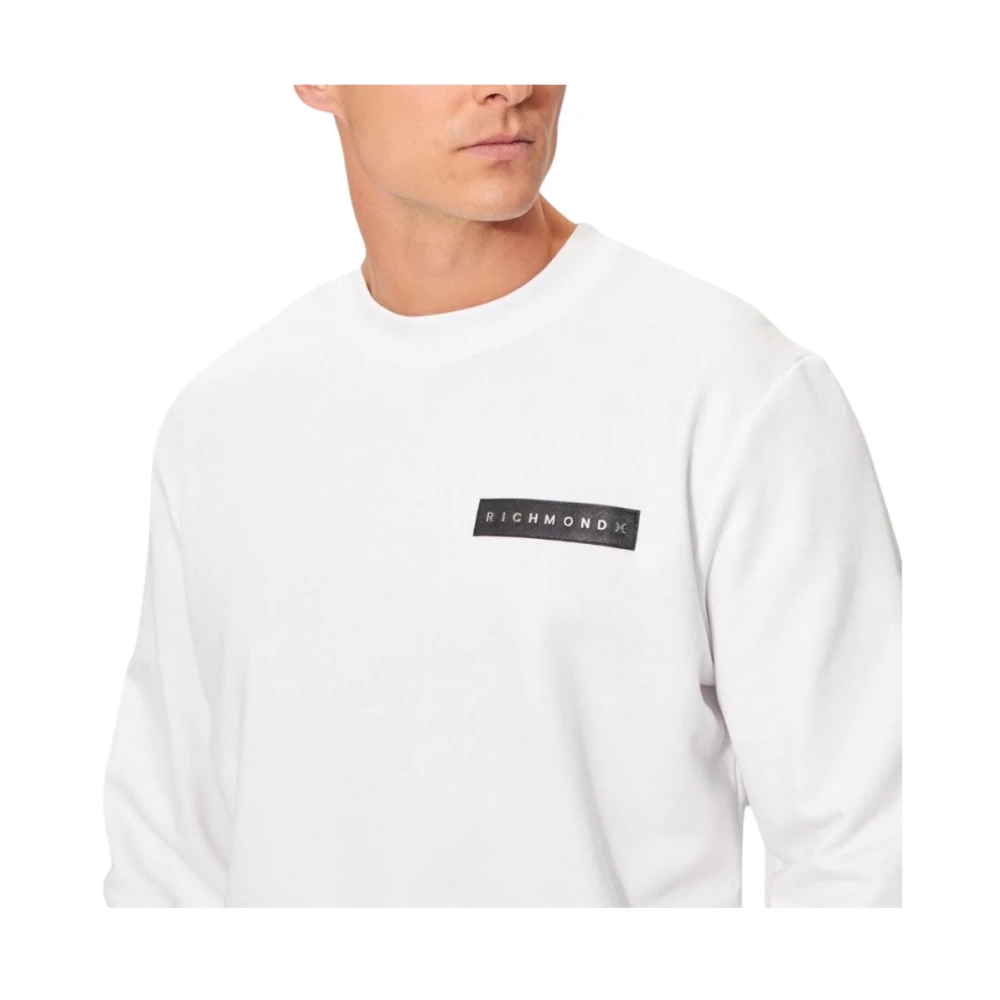 John Richmond Stijlvolle Sweatshirt voor Mannen White Heren