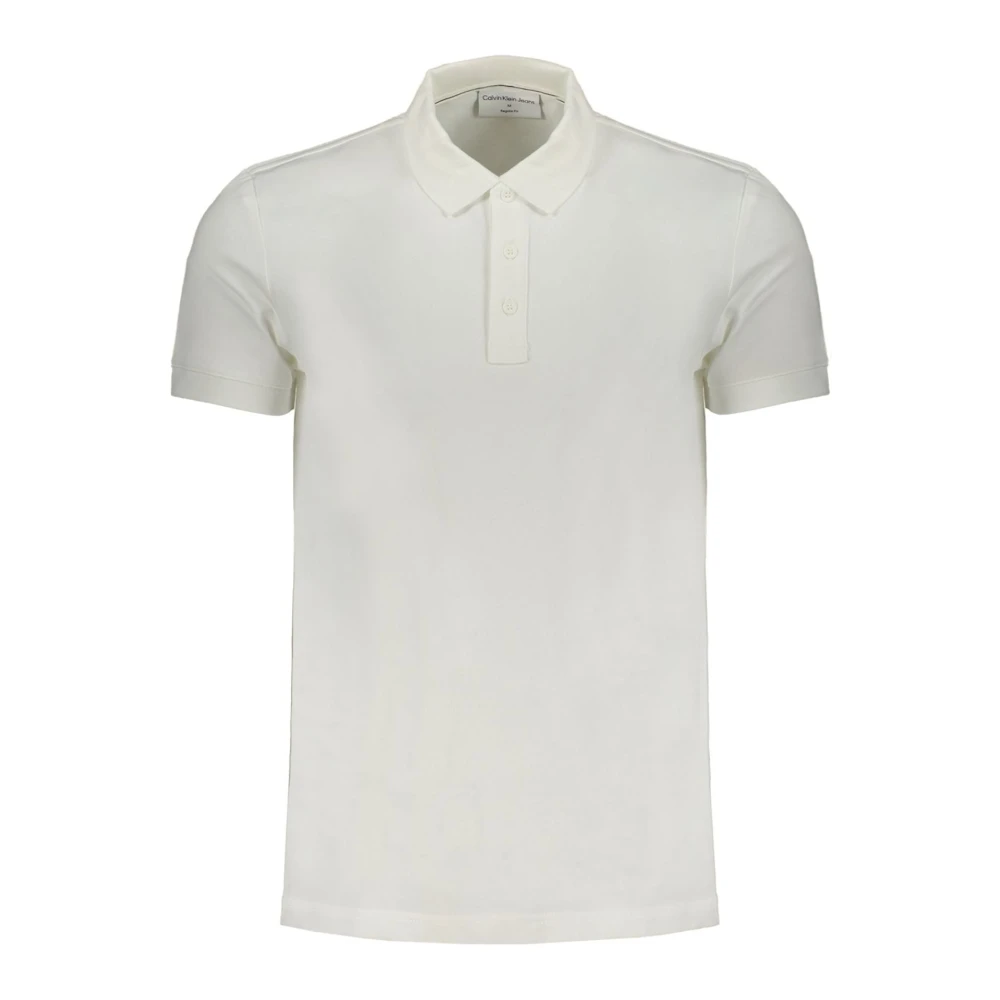 Calvin Klein Witte Polo Shirt met korte mouwen White Heren
