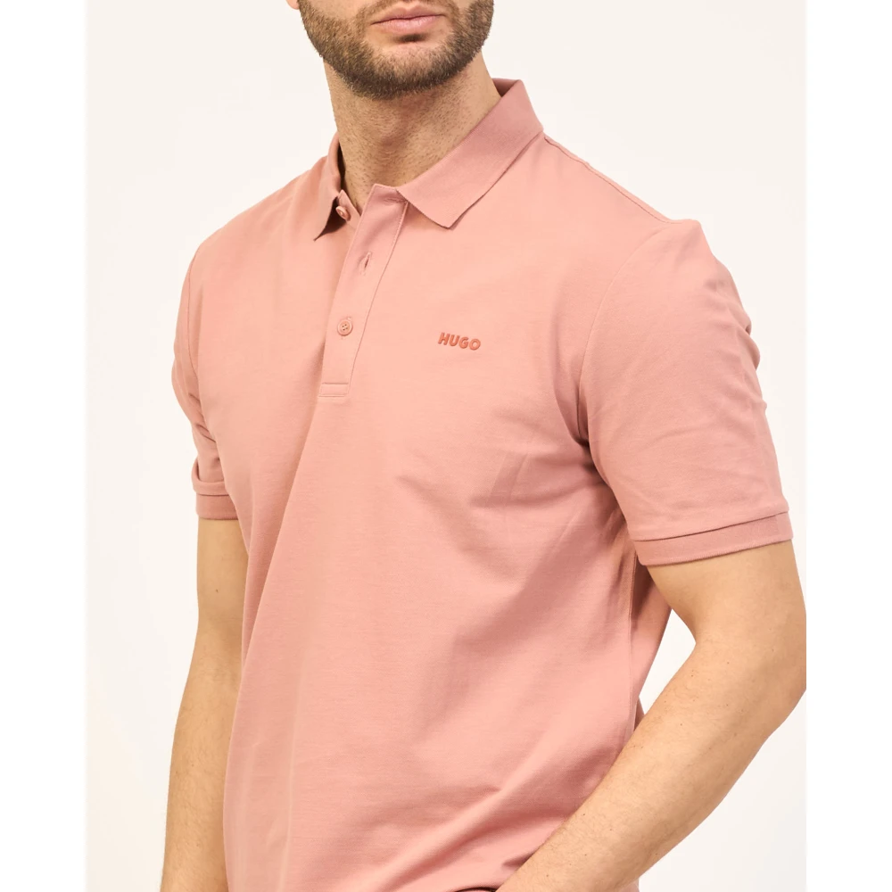 Hugo Boss Roze Polo T-shirt met Logo Pink Heren