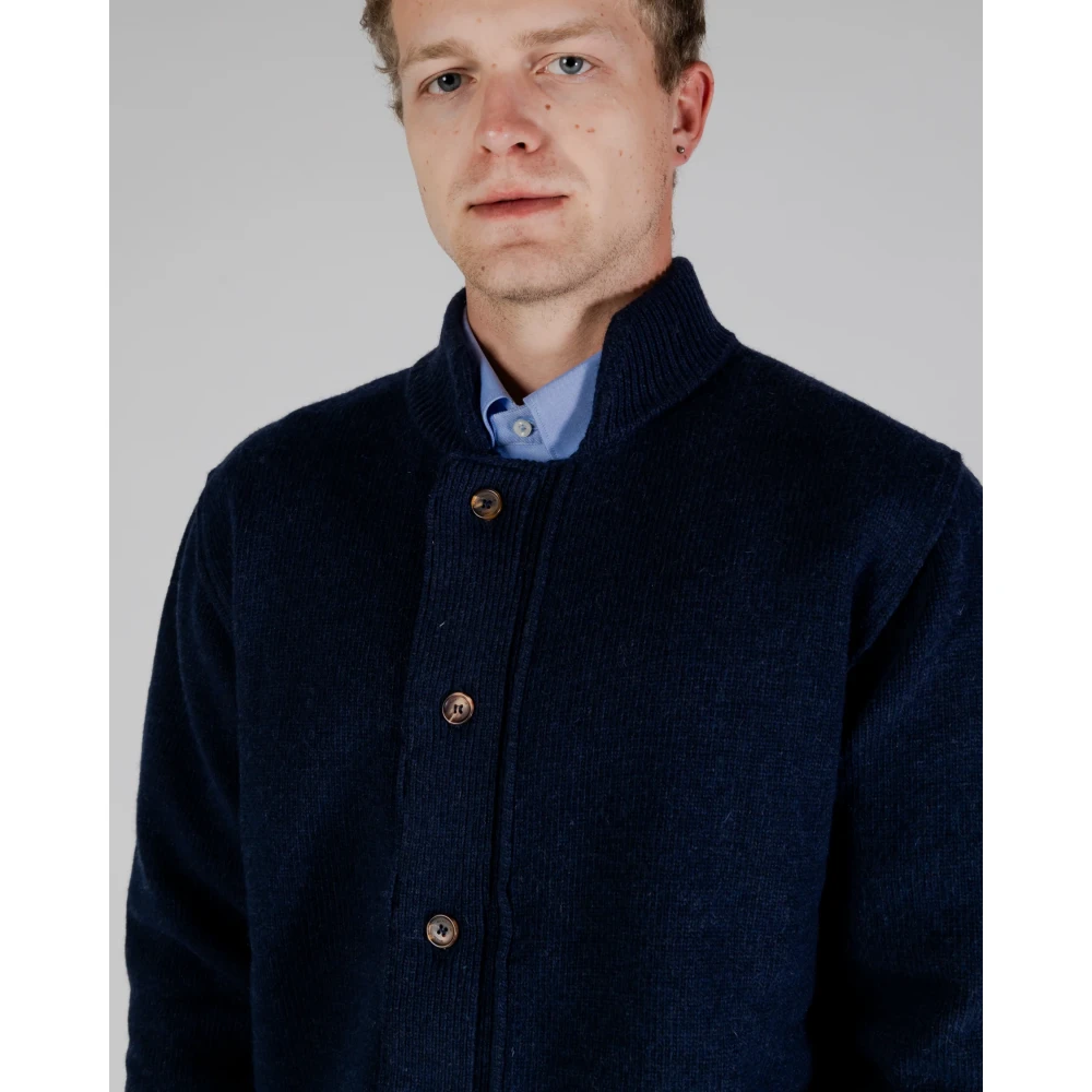 Aquascutum Stijlvolle Gebreide Kleding Blue Heren
