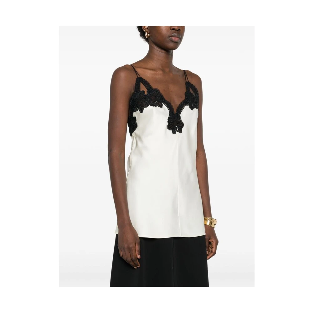 Jil Sander Beige V-Hals Mouwloze Top Beige Dames