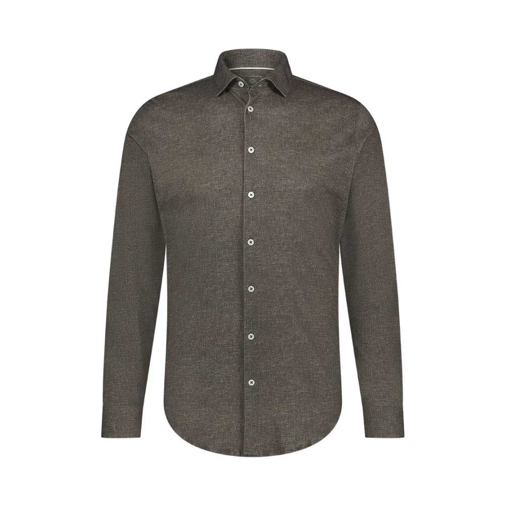 Blue Industry Casual Bruine Overhemd Brown Heren