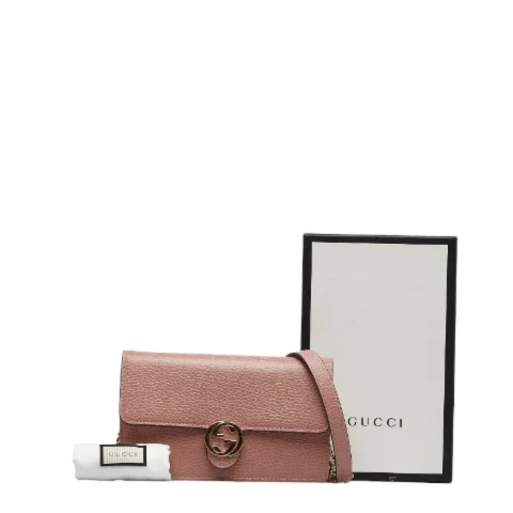 Gucci Vintage Pre-owned Leather shoulder-bags Pink Dames