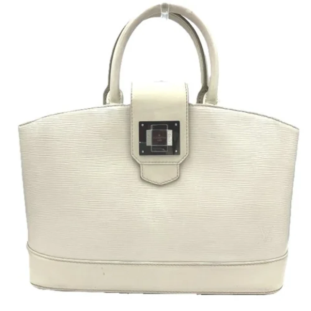 Louis Vuitton Vintage Pre-owned Leather handbags White Dames