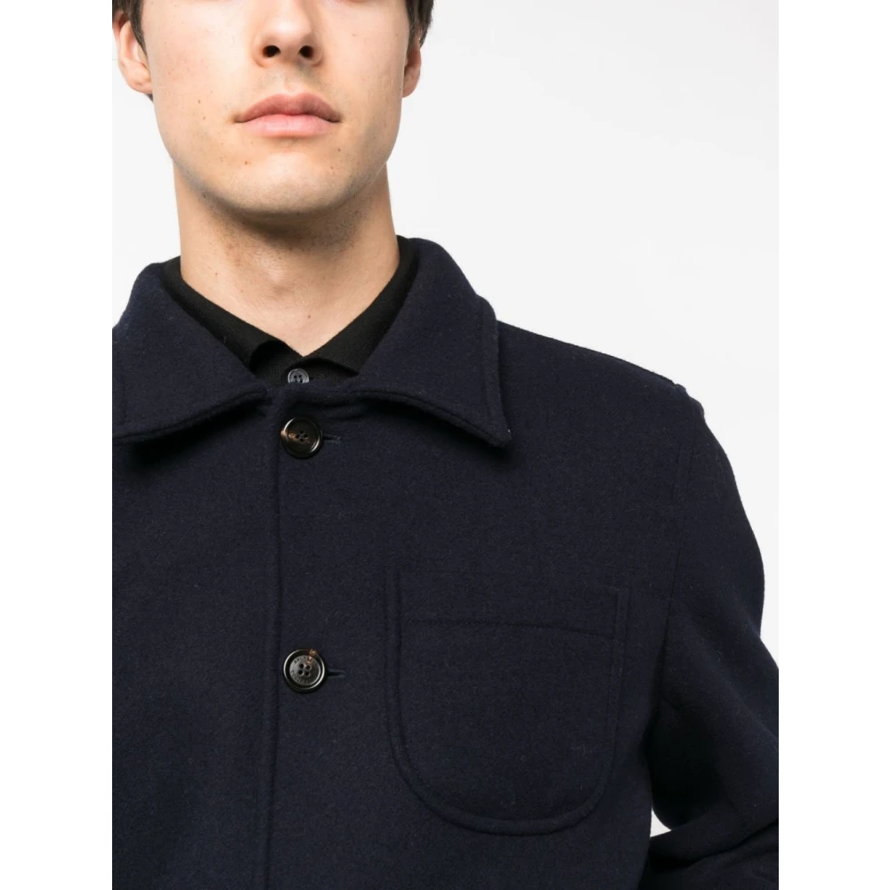 BRUNELLO CUCINELLI Blauwe Outerwear Jas voor Mannen Blue Heren