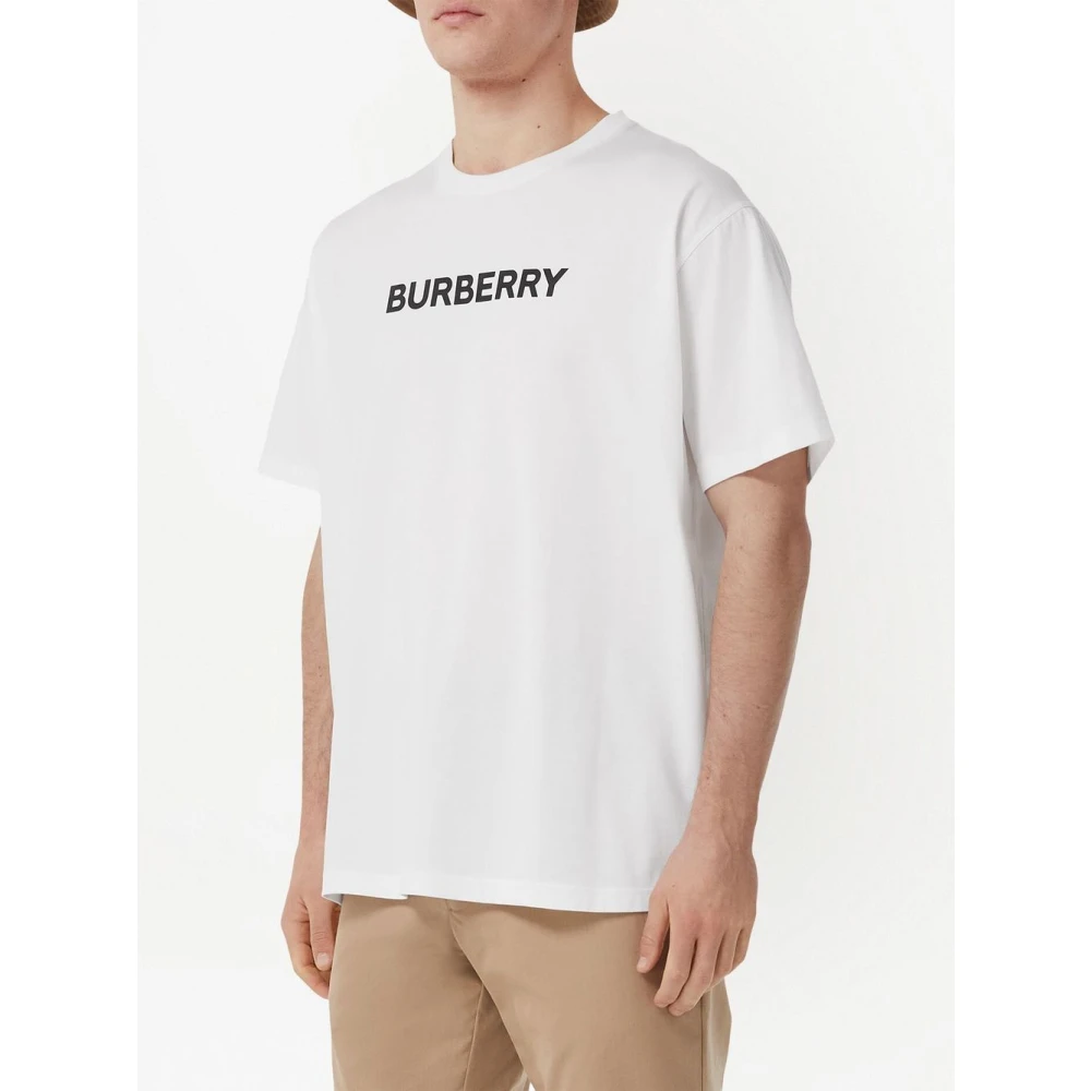 Burberry Biologisch Katoen Korte Mouw T-shirt White Heren