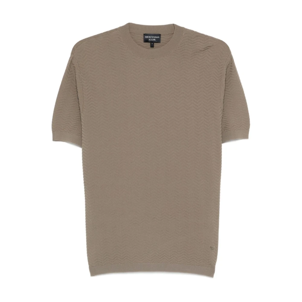 Emporio Armani Men's Gray Round-Neck Knitwear, 2XL, Capsule Pre Jumpers