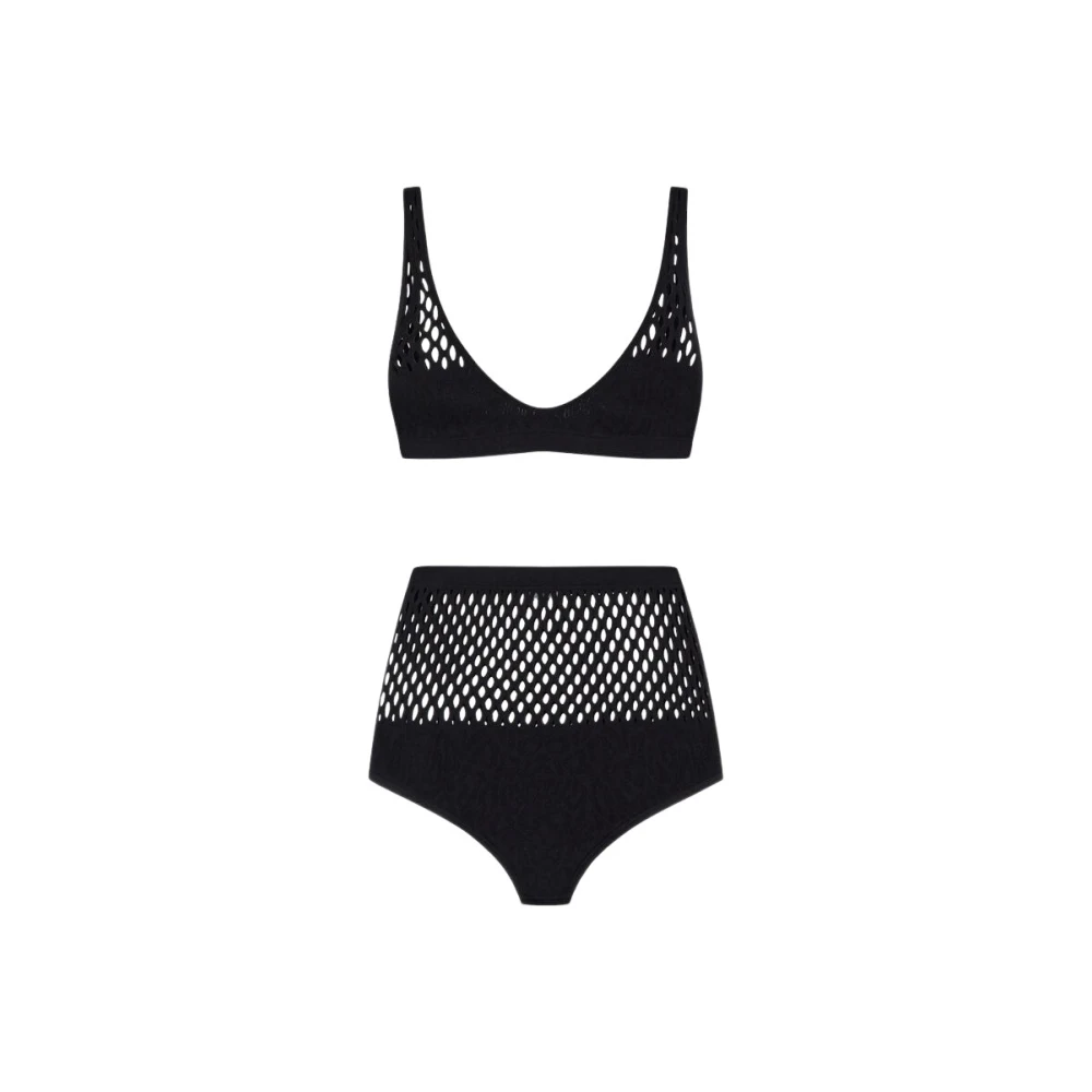 Roberto Cavalli Women's Black Knit Bikini Italy
