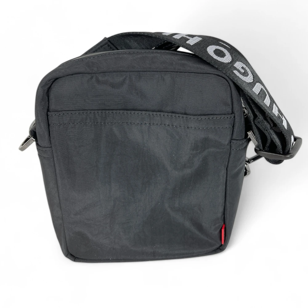 Hugo Boss Zwarte Reporter Tas met Rits voor Heren Black Dames