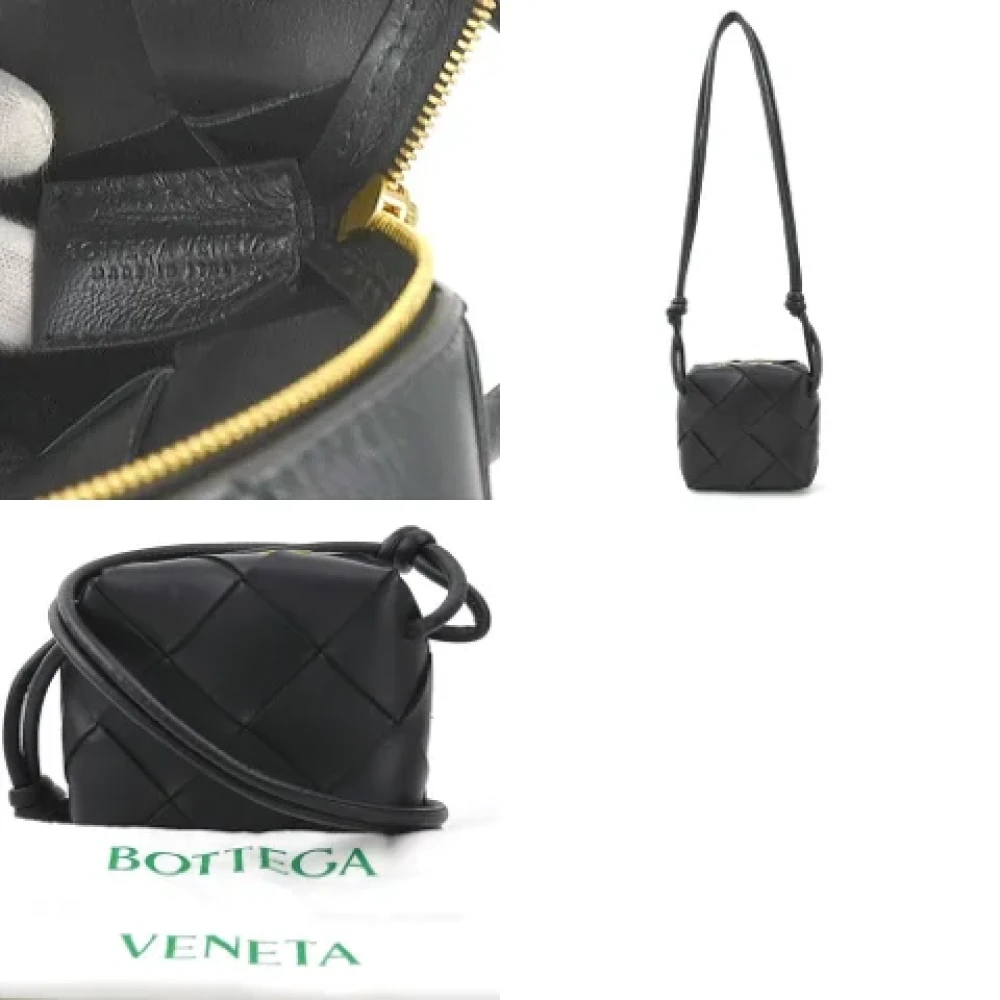 Bottega Veneta Vintage Pre-owned Leather shoulder-bags Black Dames