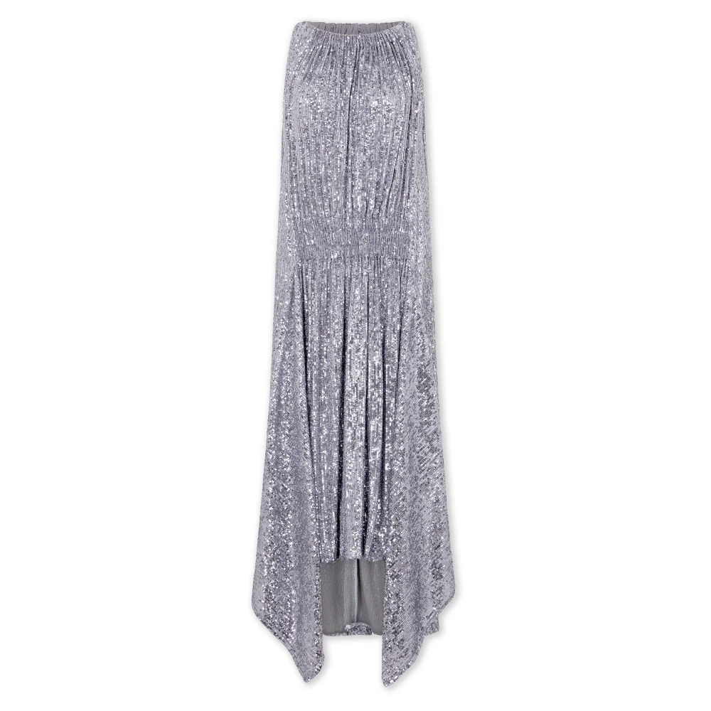 Rabanne Women's Gray Sparkling Sequin Midi Dress