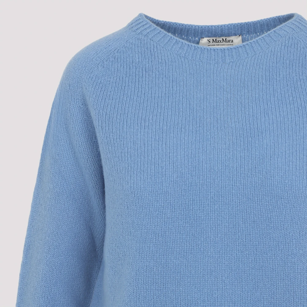 Max Mara Blauwe Kasjmier Trui Elegant Ontwerp Blue Dames