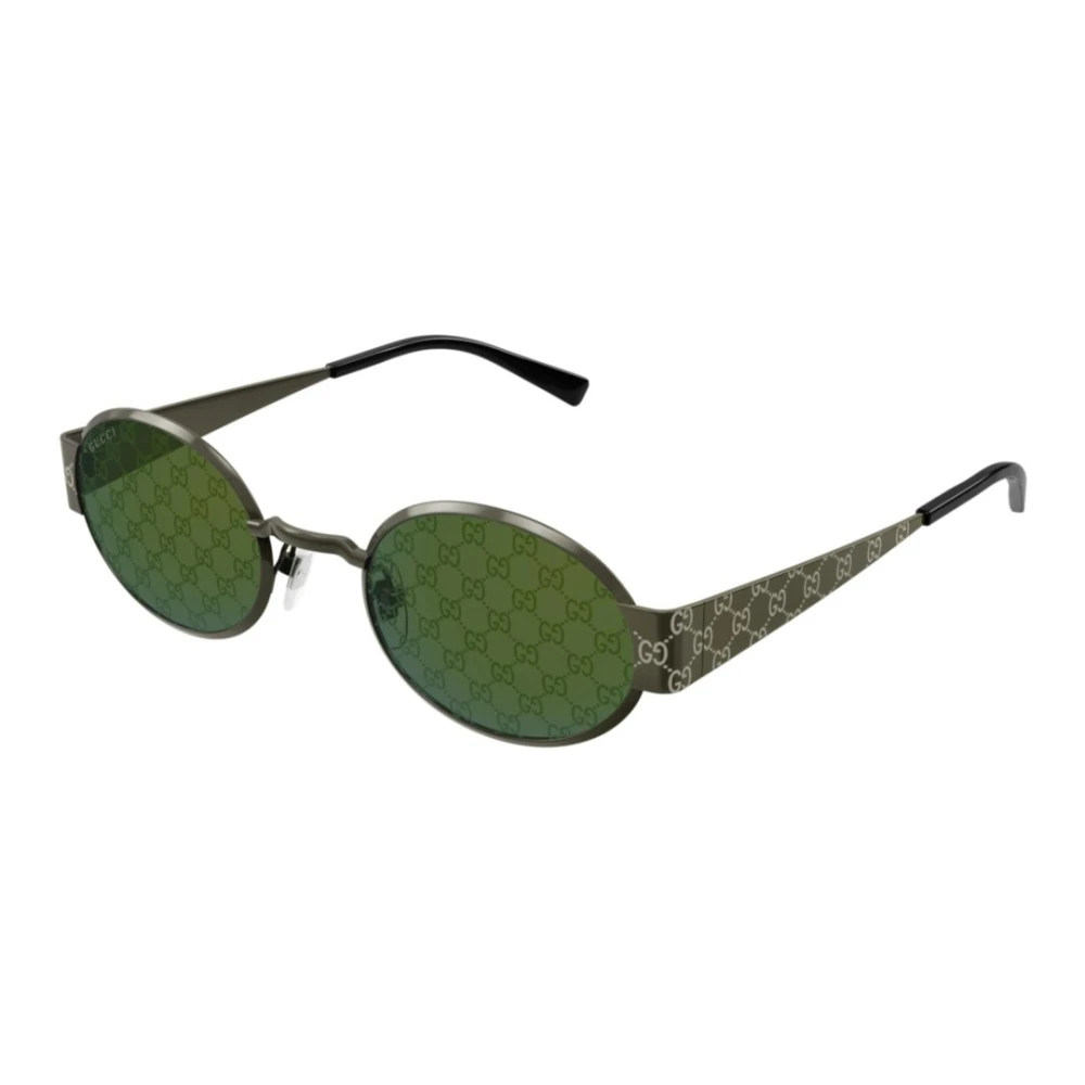 Gucci Green Sunglasses, Unisex, 51 Mm, Round Sunglasses