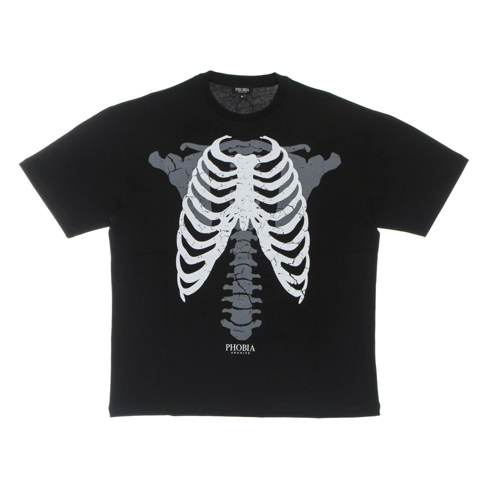 Phobia Archive Homme Noir Tops, Taille: Xl Skeleton Print Tee