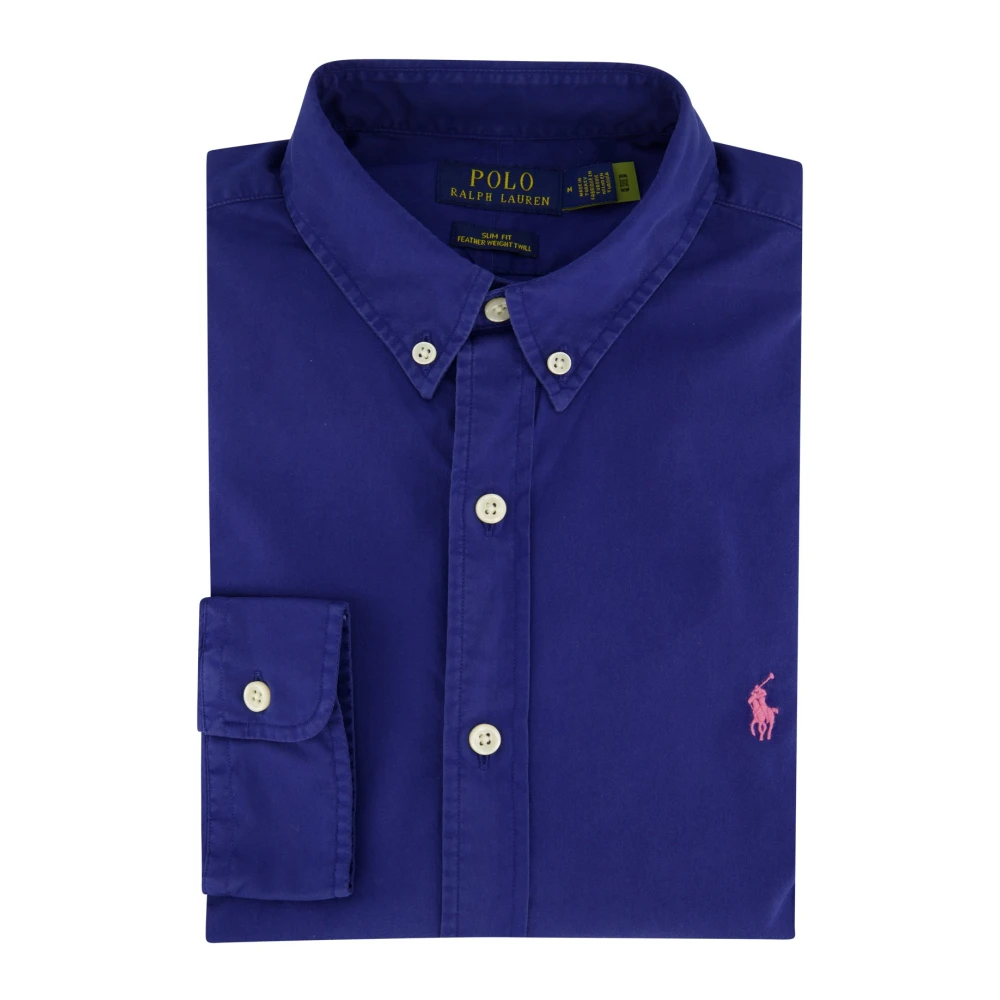 Polo Ralph Lauren Blauw casual slim fit overhemd Blue Heren