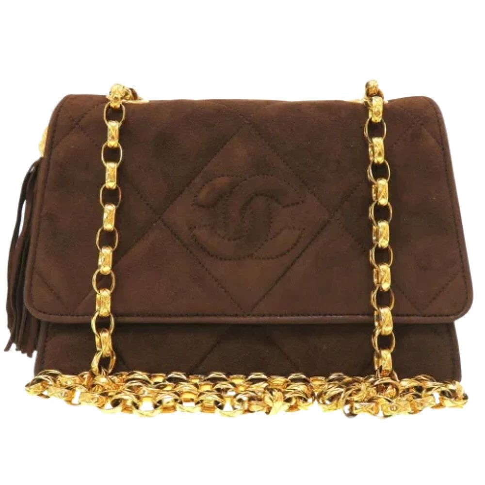 Chanel Vintage Pre-owned Fabric chanel-bags Brown Dames