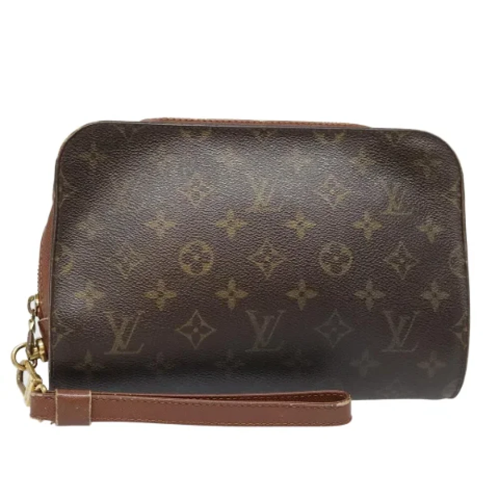 Louis Vuitton Vintage Pre-owned Canvas clutches Brown Dames
