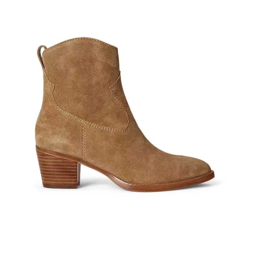Ralph Lauren Beige Cowboy & Biker Boots, Female, 4 Uk, Cowboy Boot
