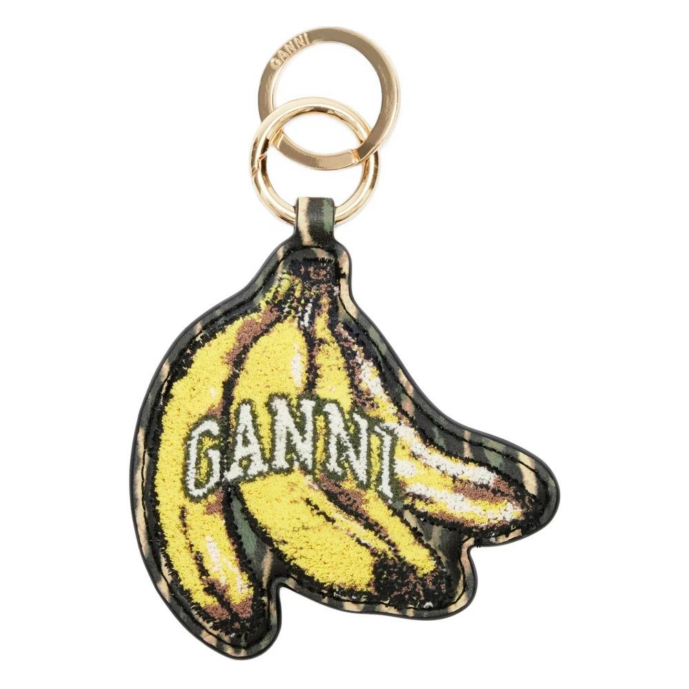 Ganni , Keychains, Female, Black, One Size, Key Ring And Clasp