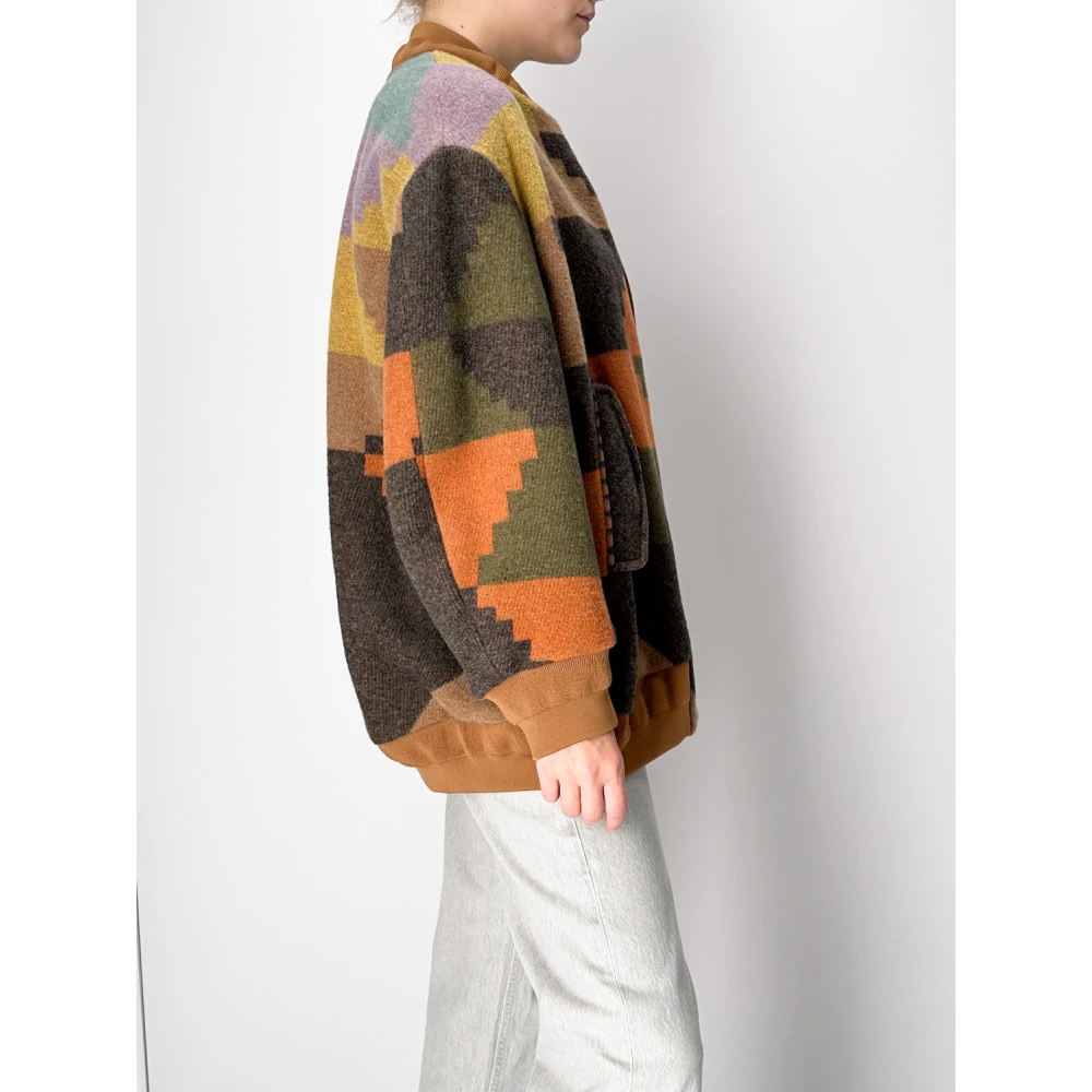 bazar deluxe Grafische Print Oversized Bomberjack Multicolor Dames